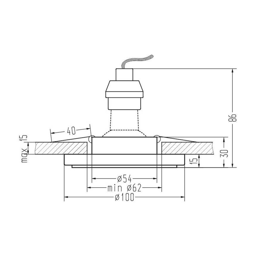 Podhľadové svietidlo EYE 1xGU10/35W/230V