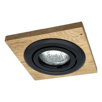 Podhľadové svietidlo TOBBY 1xGU10/20W/230V 11,5x11,5 cm dub/čierna