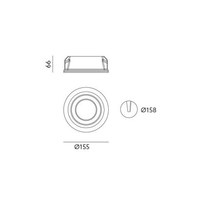 Podhľadové svietidlo TONTO 1xGU10/35W/230V