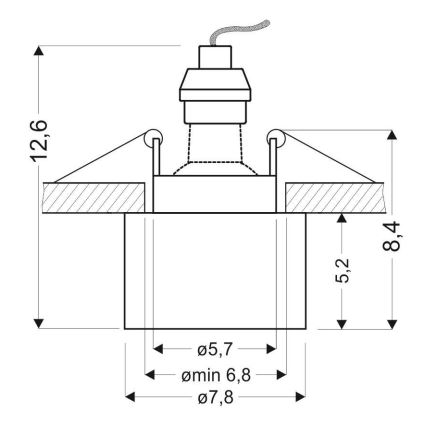 Podhľadové svietidlo TUBA 1xGU10/50W/230V