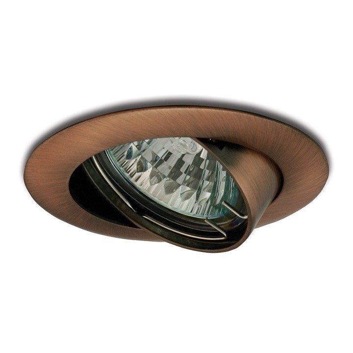 Podhľadové svietidlo výklopné 1xGU5,3/50W/12V medená