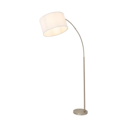 Podlahová lampa ZENITH 1xE27/15W/230V matný chróm/biela