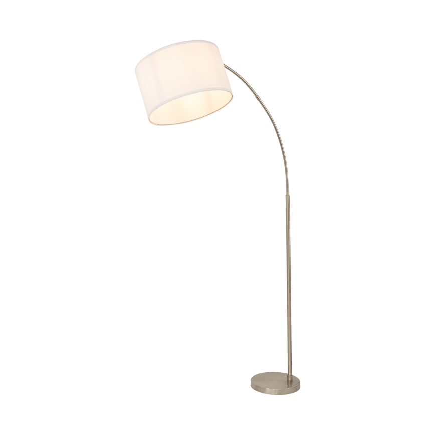 Podlahová lampa ZENITH 1xE27/15W/230V matný chróm/biela