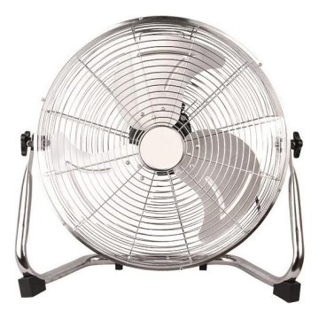 Podlahový ventilátor 90 W/230 V, priemer 40 cm, lesklý chróm