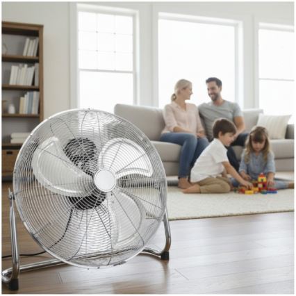 Podlahový ventilátor VIENTO 200W/230V lesklý chróm