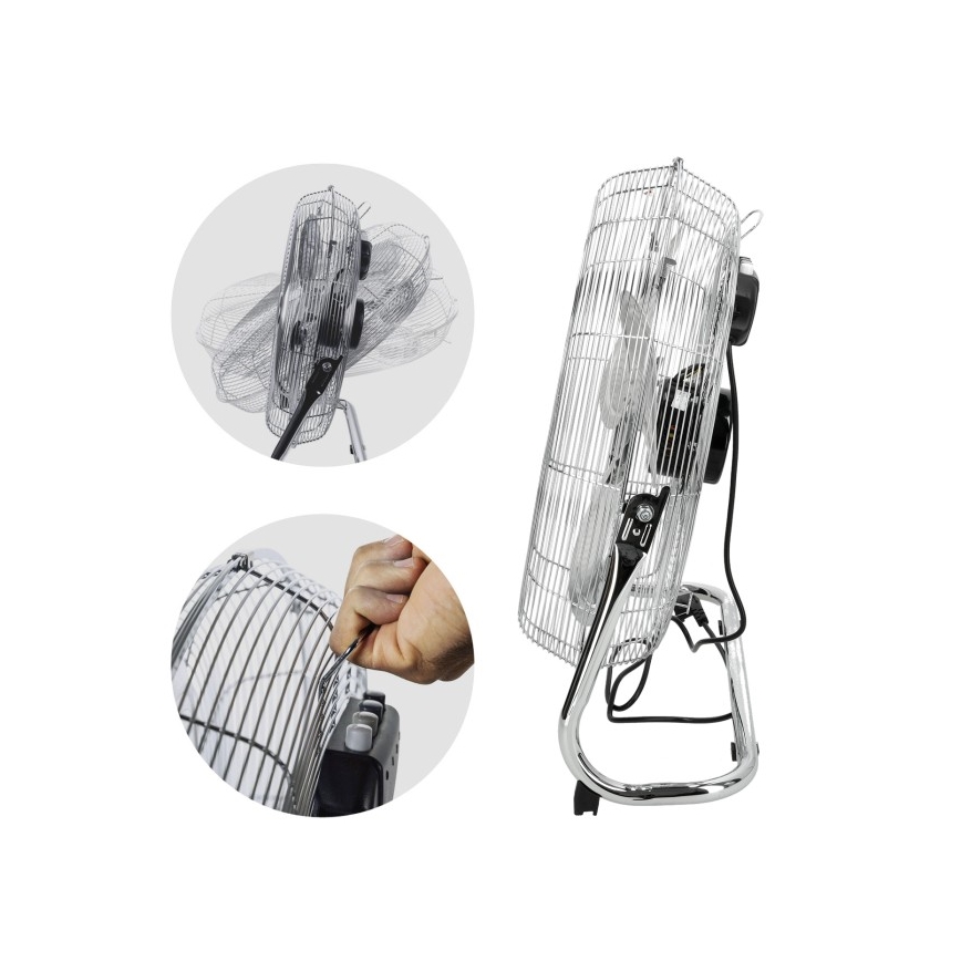 Podlahový ventilátor VIENTO 200W/230V lesklý chróm