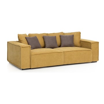 Pohovka BOLZANO žltá/hnedá