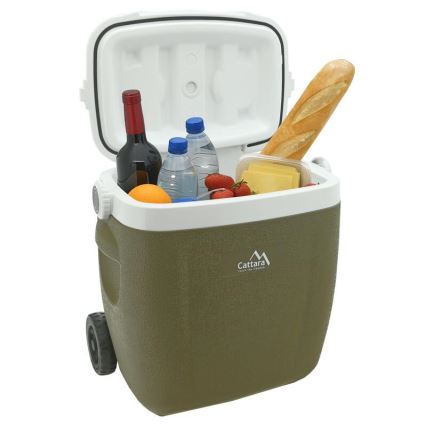 Pojazdný chladiaci box 16 l zelený