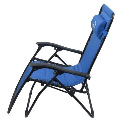 Polohovacie kempingové kreslo modrá