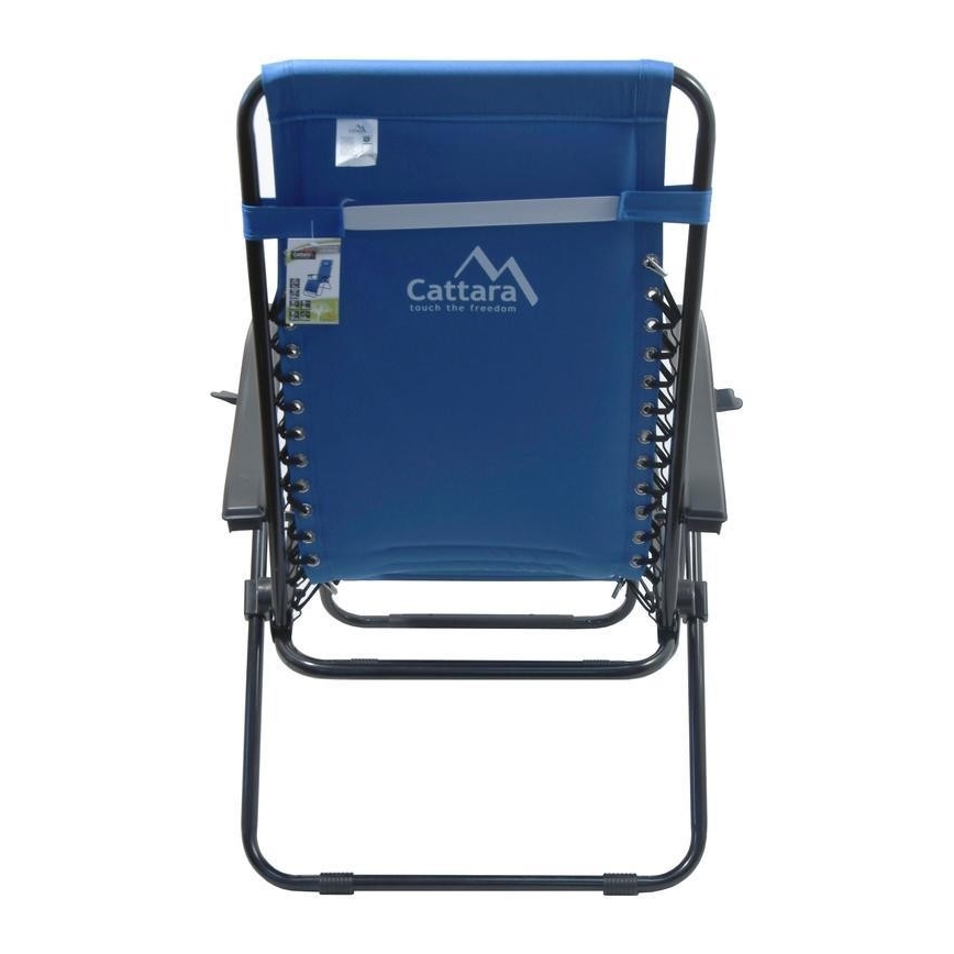 Polohovacie kempingové kreslo modrá