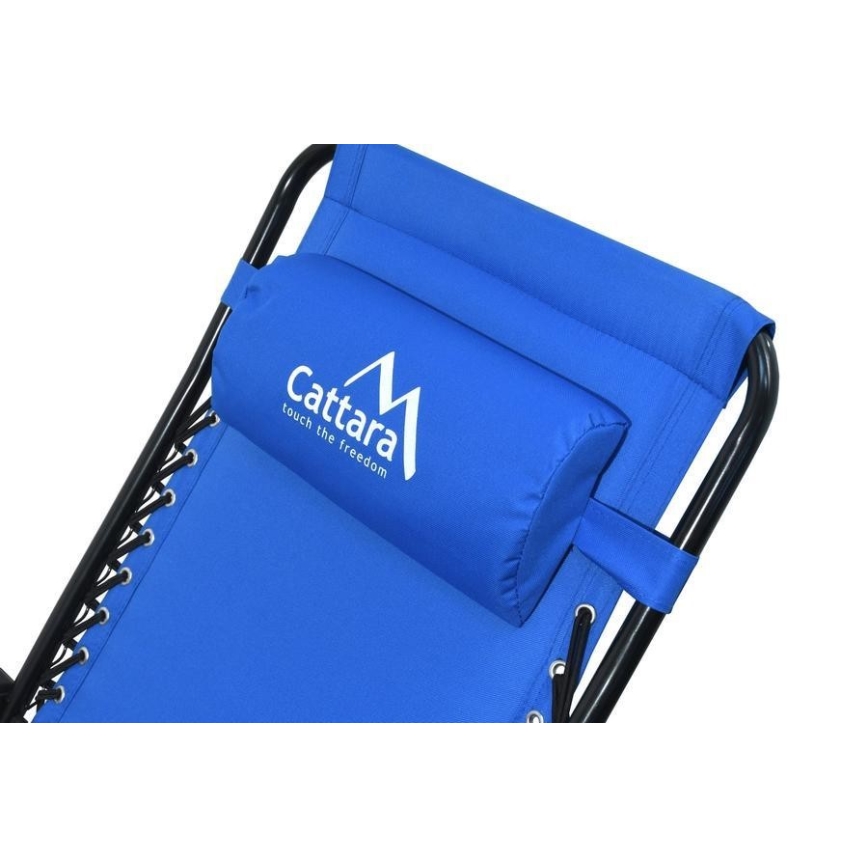 Polohovacie kempingové kreslo modrá