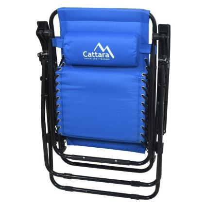 Polohovacie kempingové kreslo modrá