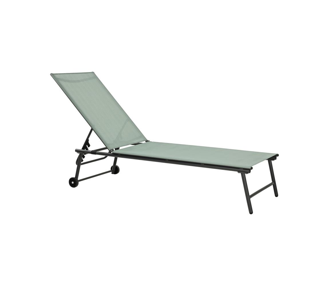 Koopman Polohovateľné lehátko TERA 57x185 cm zelené LE9000110