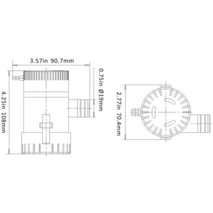 Ponorné čerpadlo do lode 12 V, 47 l/min