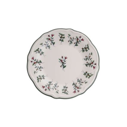 Porcelánová jedálenská súprava 24 ks, biela/zelená