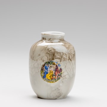 Porcelánová váza 12,5x9 cm hnedá grácie