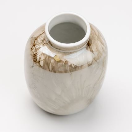 Porcelánová váza 12,5x9 cm hnedá
