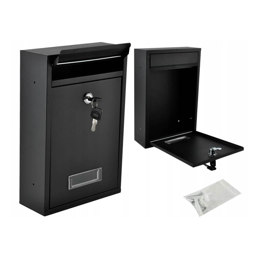 Poštová schránka 21,7x32 cm čierna