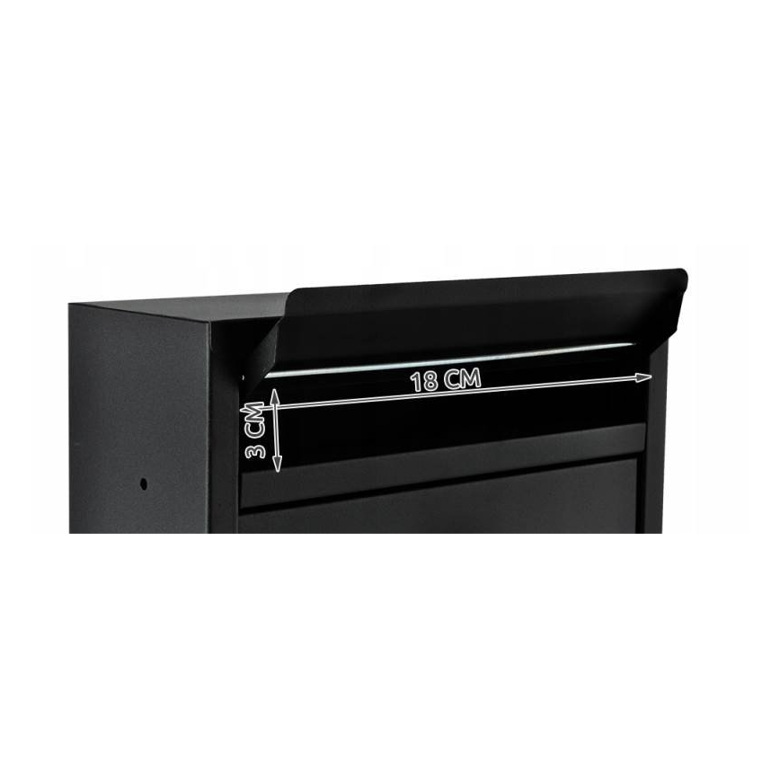 Poštová schránka 21,7x32 cm čierna