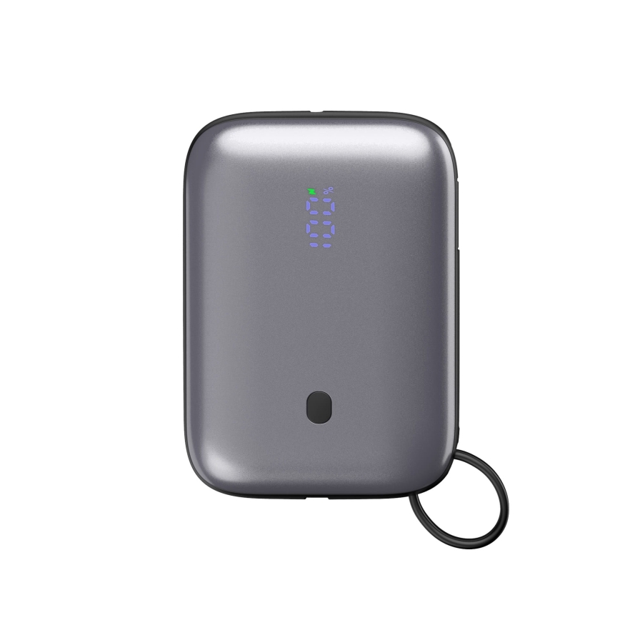 Powerbanka 10000 mAh 20W Power Delivery Compact s vstavaným navíjacím USB-C káblom 1m čierna