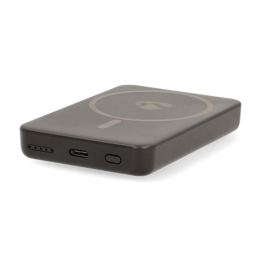 Powerbanka 2v1 magnetická s bezdrôtovým nabíjaním MagSafe 5000 mAh čierna