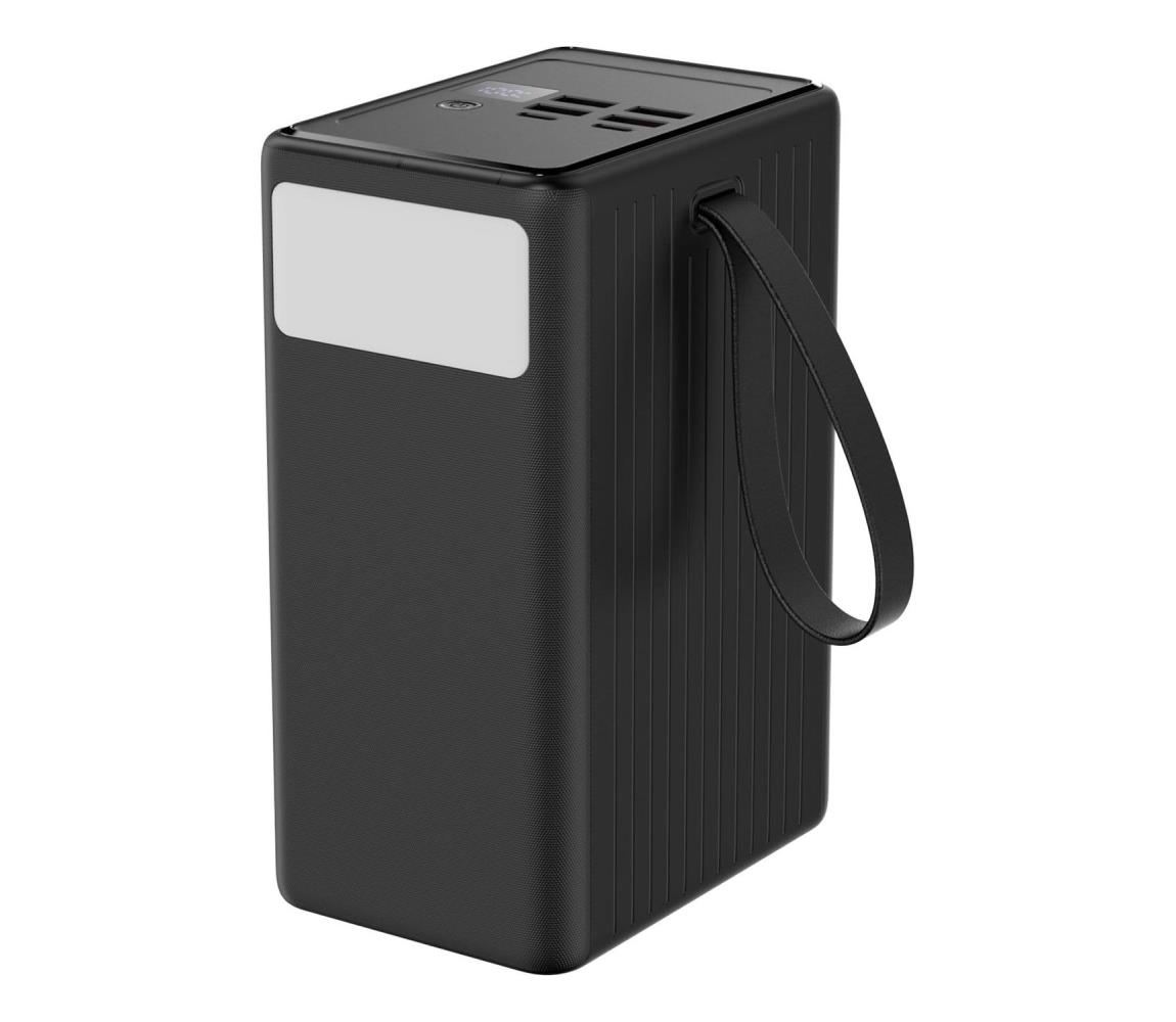 Powerbanka 8000 mAh Power Delivery 4xUSB-A + 2xUSB-C s LED svietidlom čierna PMPB8065