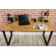 Pracovný stôl BLAT 160x60 cm čierna/hnedá