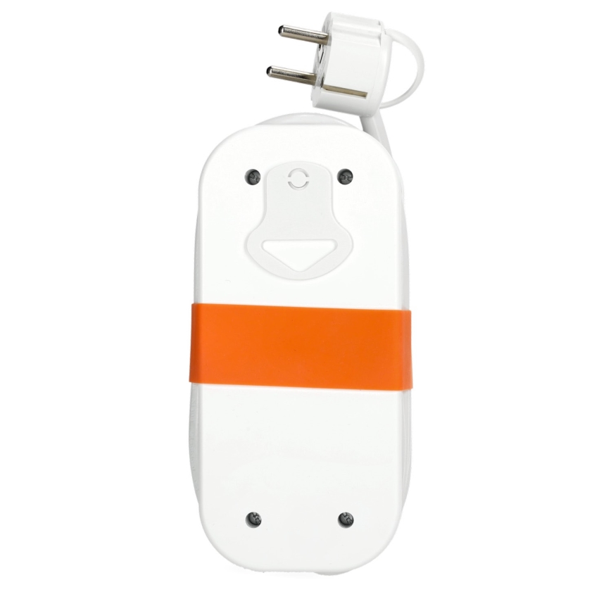 Predlžovací kábel 2Z + 2xUSB 1,4 m biela