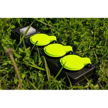 Predlžovací kábel s vypínačom, 3 zásuvky, 5 m, IP44