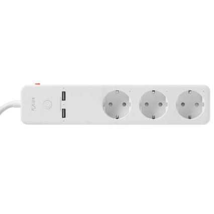 Predlžovací kábel SMART s vypínačom 1,5m + 2xUSB/Wi-Fi Tuya SCHUKO
