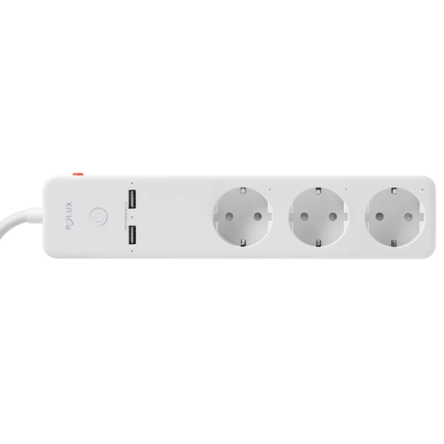 Predlžovací kábel SMART s vypínačom 1,5m + 2xUSB/Wi-Fi Tuya SCHUKO