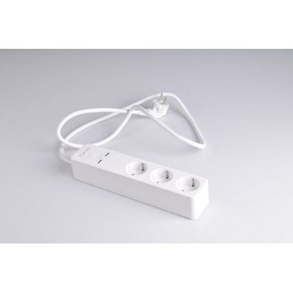 Predlžovací kábel SMART s vypínačom 1,5m + 2xUSB/Wi-Fi Tuya SCHUKO