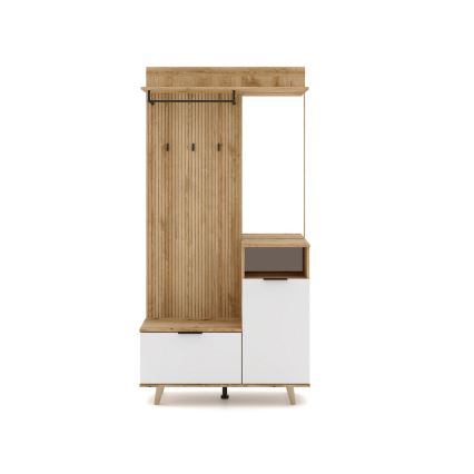 Predsieňová stena so zrkadlom SVEN hnedá/biela