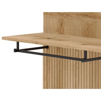 Predsieňová stena SVEN so zrkadlom, hnedá/grafit