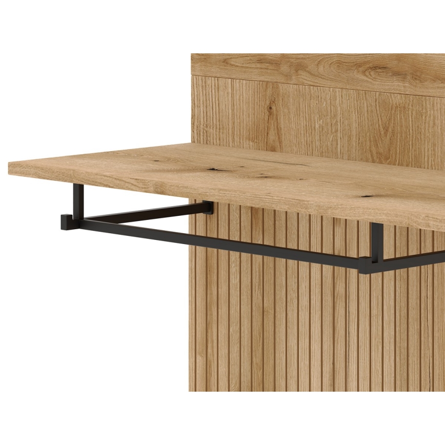 Predsieňová stena SVEN so zrkadlom, hnedá/grafit