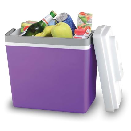 Prenosná autochladnička 23 l 55W/12V/230V fialová/biela