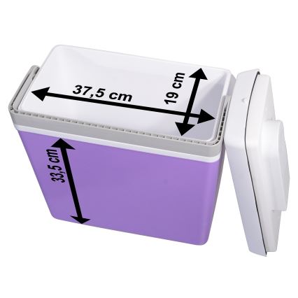 Prenosná autochladnička 23 l 55W/12V/230V fialová/biela