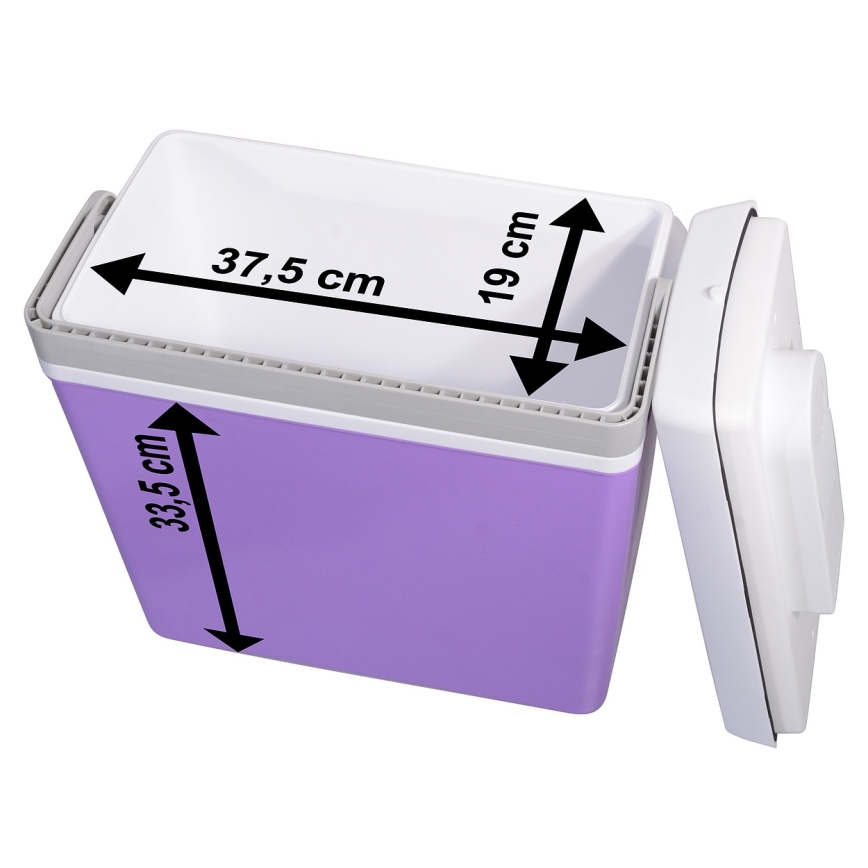 Prenosná autochladnička 23 l 55W/12V/230V fialová/biela