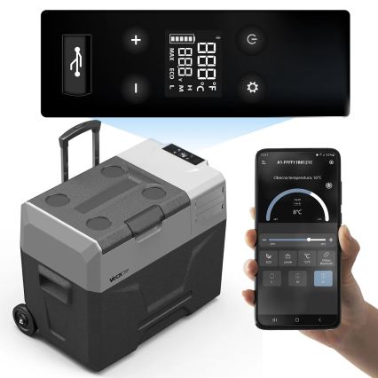 Prenosná autochladnička s LCD displejom 40 l 230V/12V/24V čierna