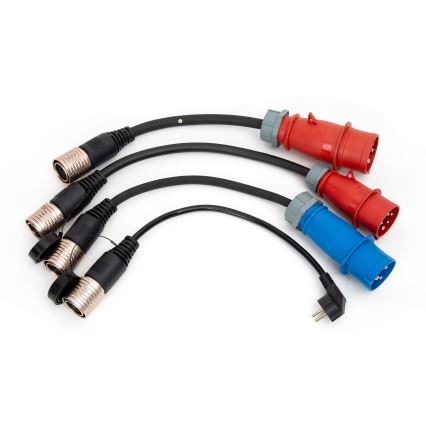 Prenosná nabíjačka pre elektromobily s 4 adaptérmi Type 2 32A/480V 22kW 7m IP67