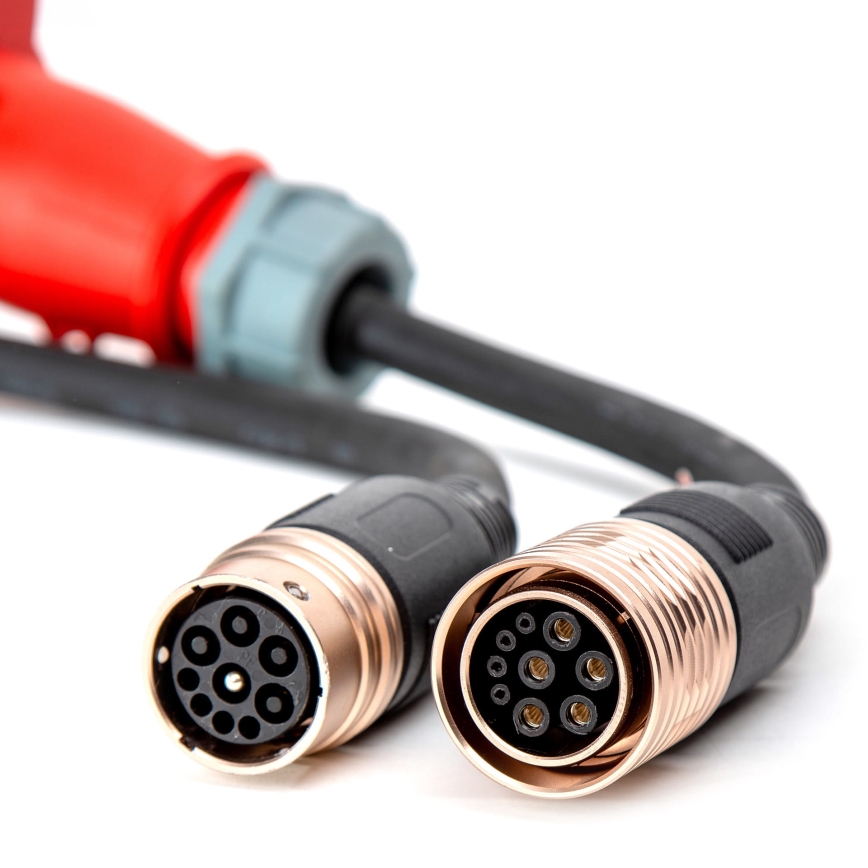 Prenosná nabíjačka pre elektromobily s 4 adaptérmi Type 2 32A/480V 22kW 7m IP67