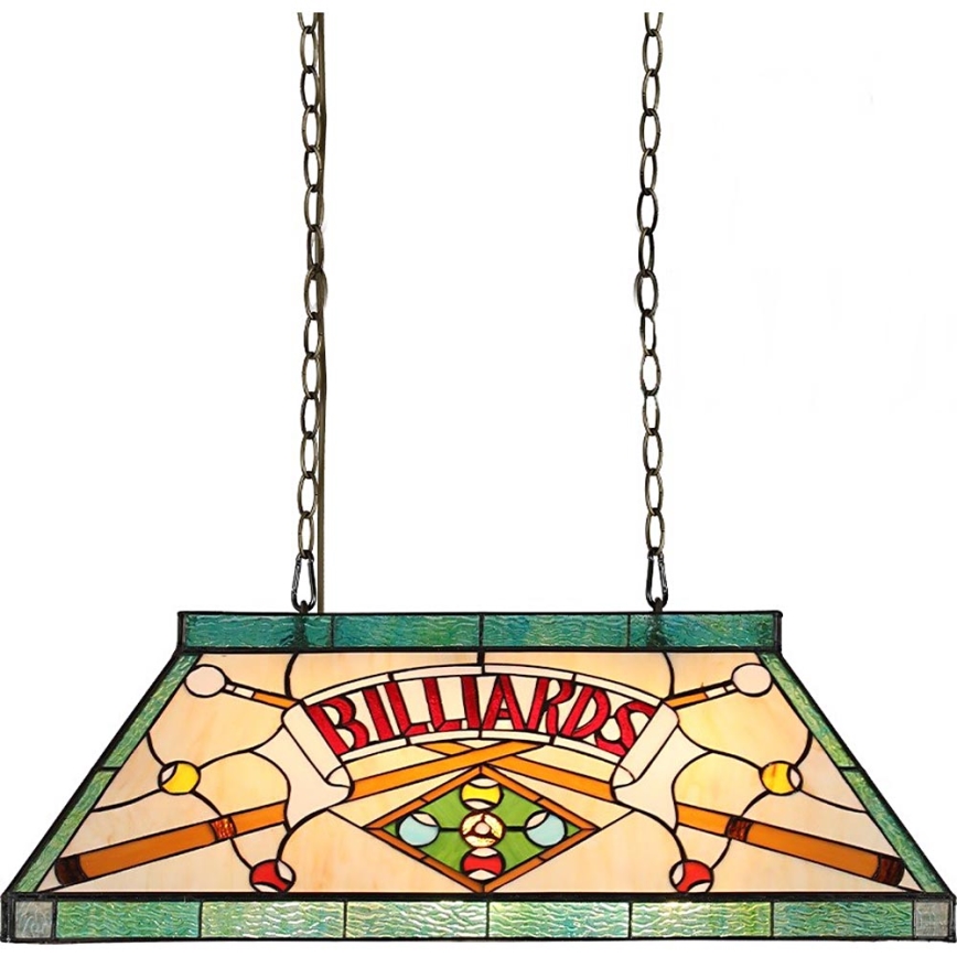 Prezent 1715 - Luster na reťazi TIFFANY BILLIARD 3xE27/60W/230V