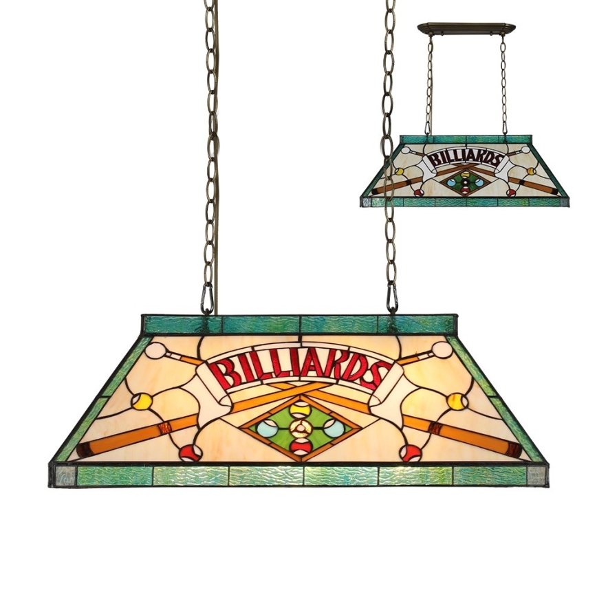 Prezent 1715 - Luster na reťazi TIFFANY BILLIARD 3xE27/60W/230V