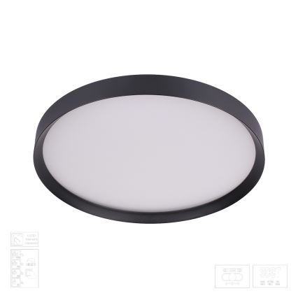 Prezent 17313 - LED stmievateľné stropné svietidlo MAYSA LED/36W/230V 3000/4000/6000K pr. 39,5 cm čierna