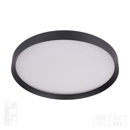 Prezent 17315 - LED stmievateľné stropné svietidlo MAYSA LED/42W/230V 3000/4000/6000K priemer 48,5 cm čierna