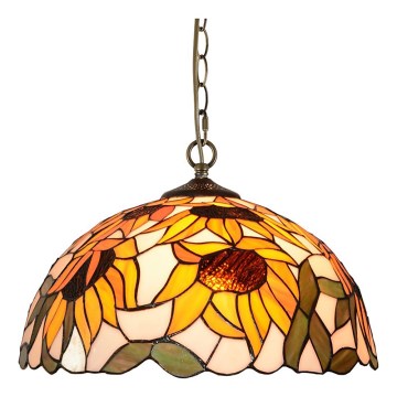 Prezent 238 - Luster na reťazi TIFFANY 2xE27/60W/230V