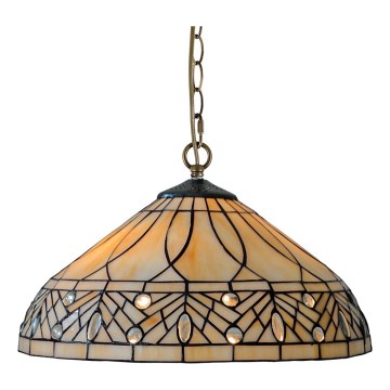 Prezent 241 - Luster na reťazi TIFFANY 2xE27/60W/230V