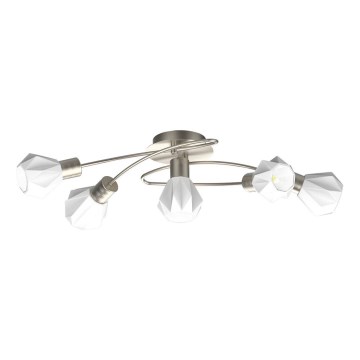 Prezent 27512 - Prisadený luster METIS 5xE14/40W/230V matný chróm