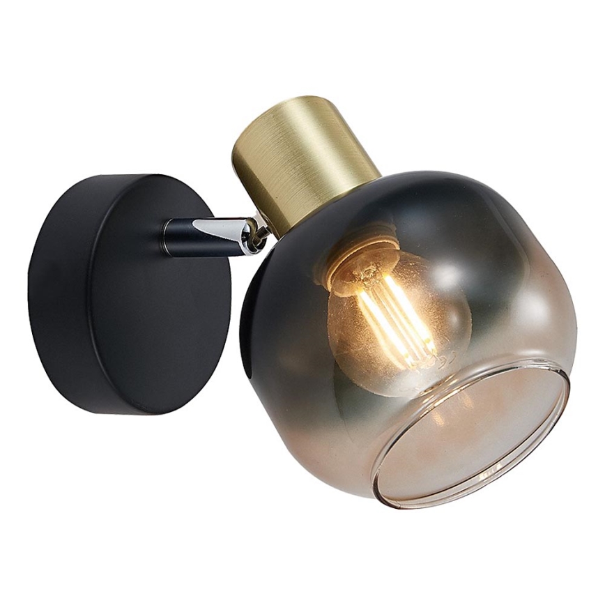 Prezent 27513 - Nástenné bodové svietidlo PEGAS 1xE14/40W/230V čierna/dymová