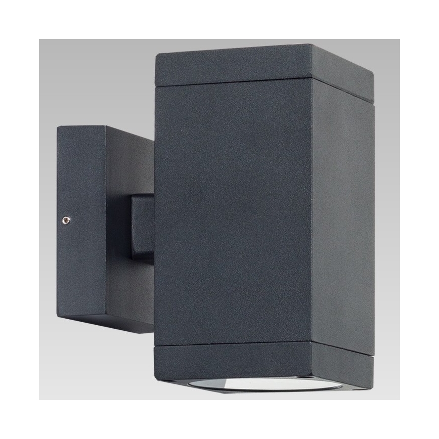 Prezent 39034 - Vonkajšie nástenné svietidlo RETO SQ 2xGU10/35W/230V IP54